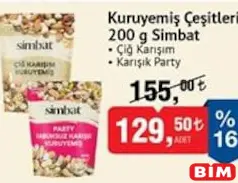 SİMBAT KURUYEMİŞ ÇEŞİTLERİ 200 G